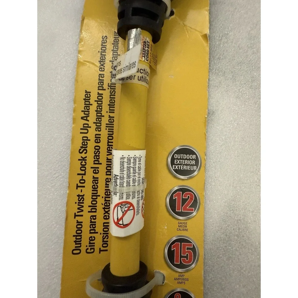 NEW STANLEY OUTDOOR GENERATOR TWIST LOCK STEP UP PIGTAIL ADAPTER 30719